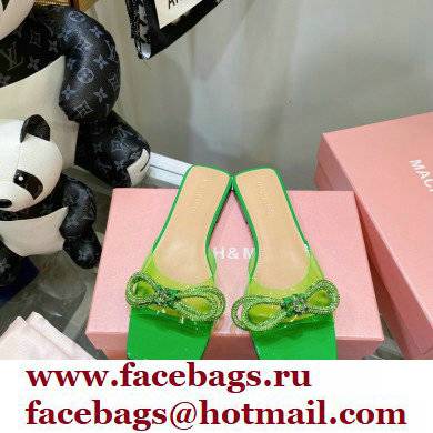 Mach & Mach Crystal Double Bow Slides PVC Green 2022